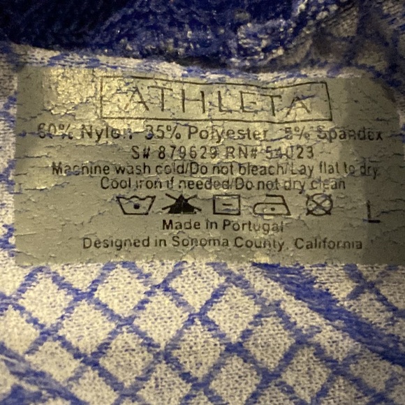 Athleta Seamless Comet Long Sleeve Geometric Compression Athletic Top Size Large - Picture 9 of 9